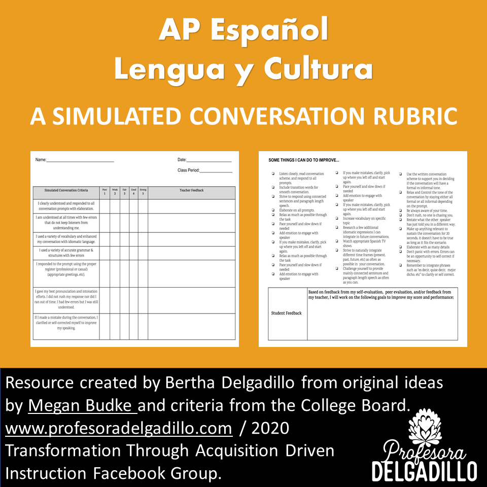 ap spanish language essay rubric