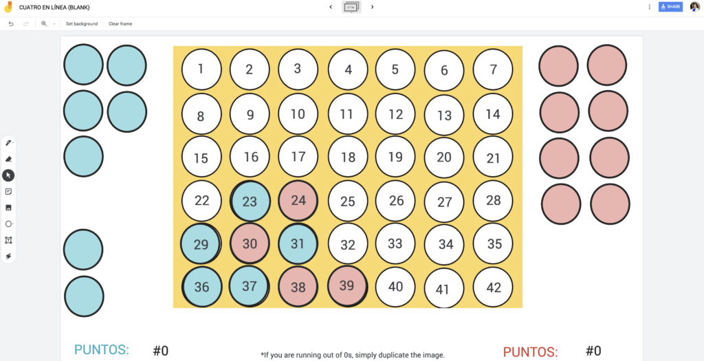 Como fazer um jogo de dados no Google Jamboard? 